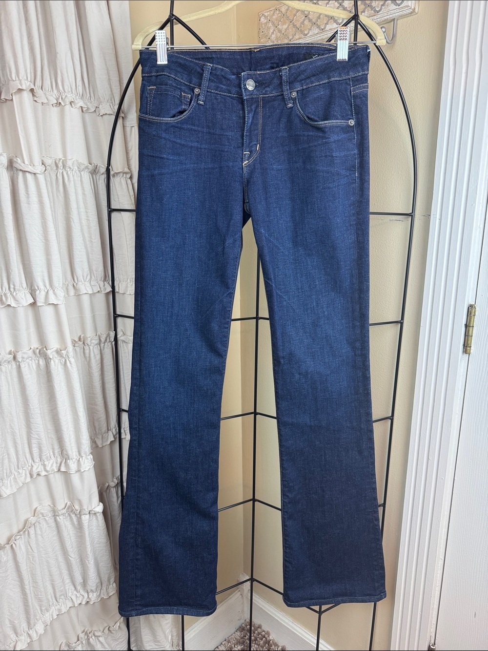 Sebastian McCall Women’s Dark Blue Bootcut Jeans Flare Leg Size 29 EUC